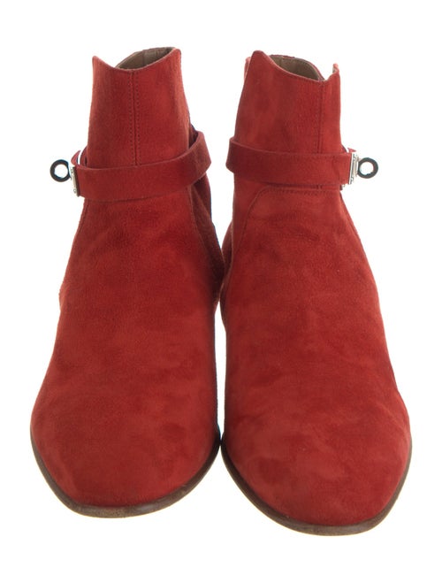 Hermès Suede Colorblock Pattern Boots