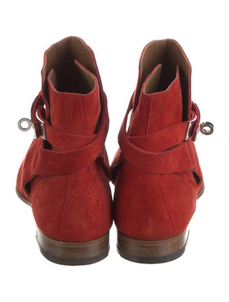 Hermès Suede Colorblock Pattern Boots