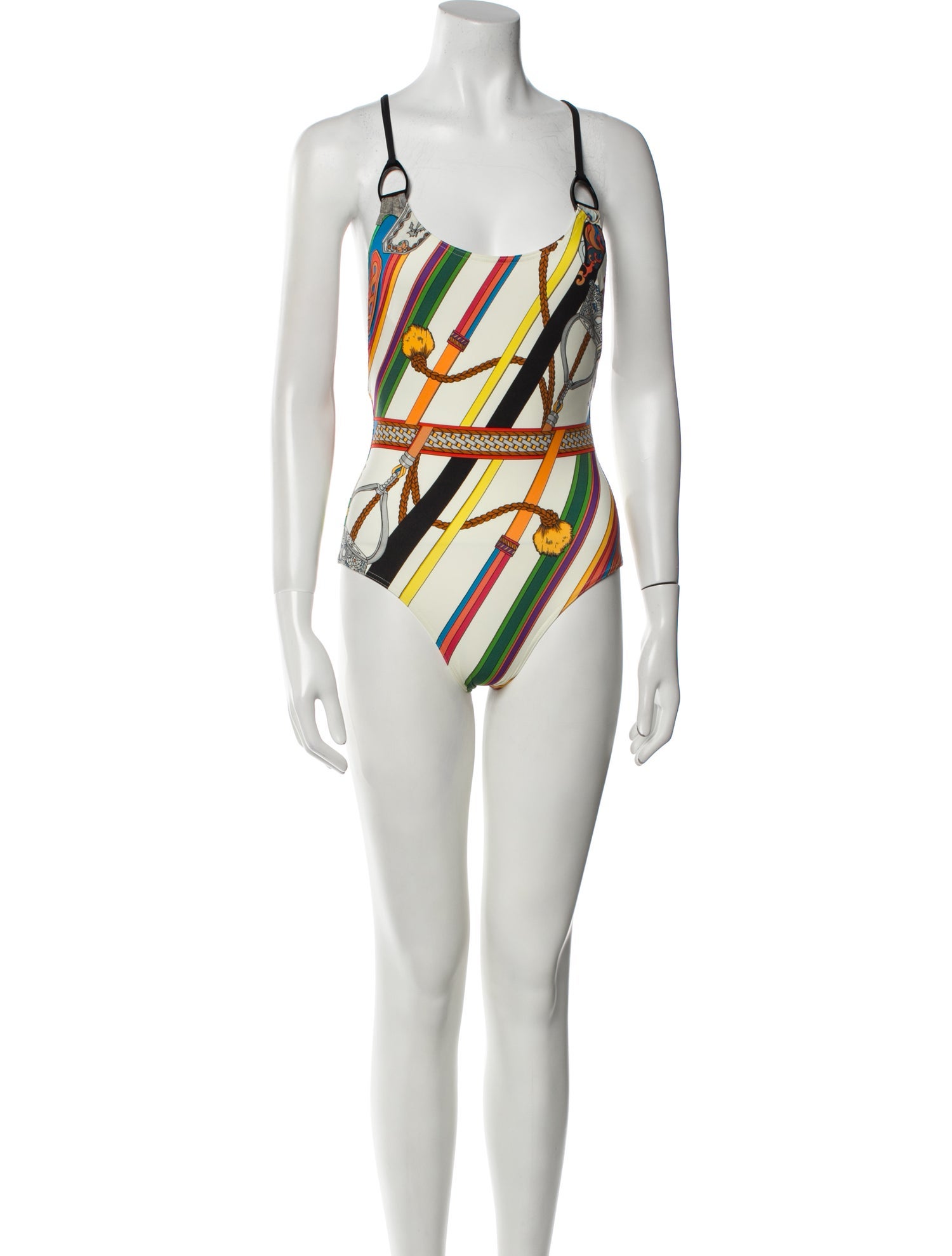 Hermès Printed Cutout Accent One-Piece