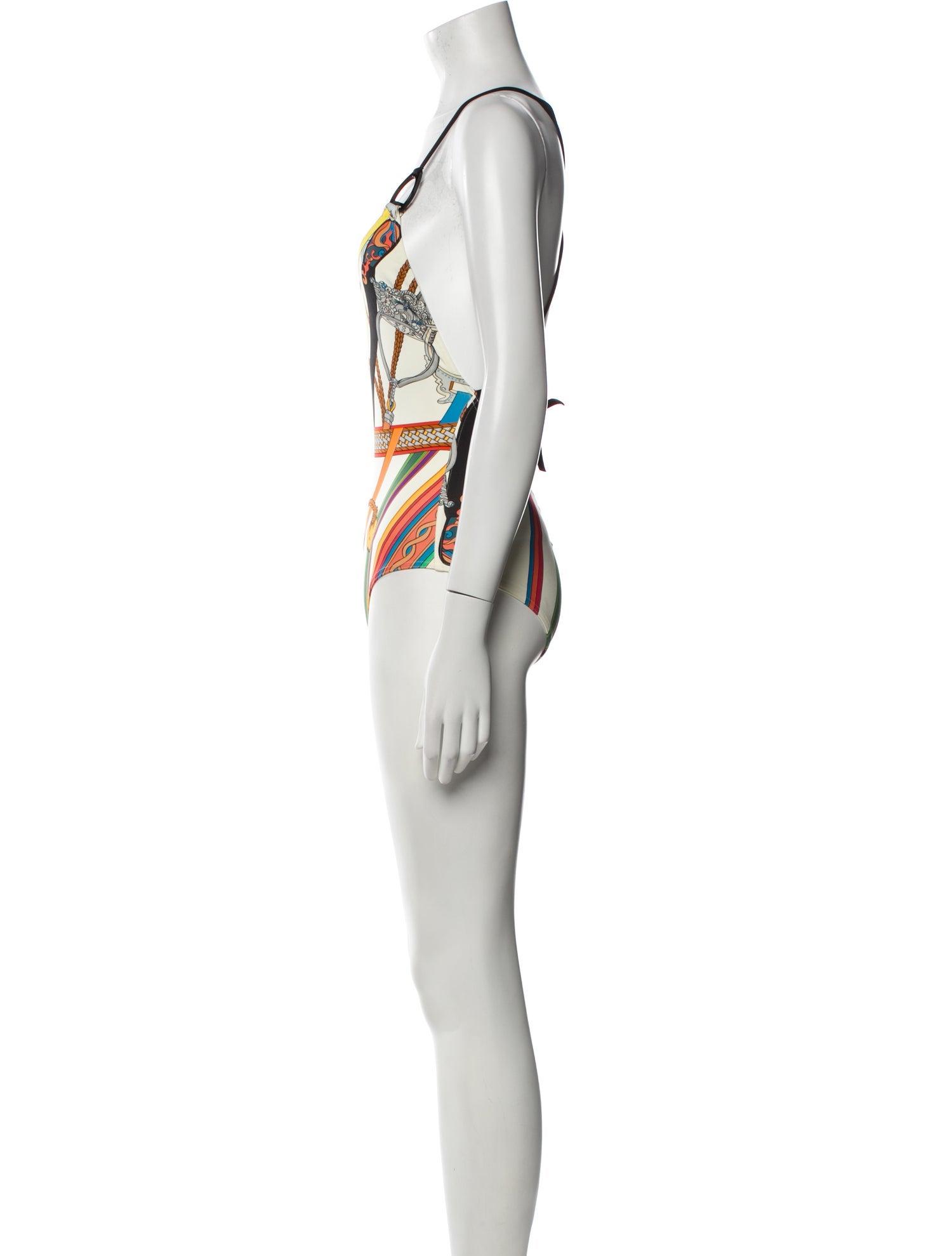 Hermès Printed Cutout Accent One-Piece