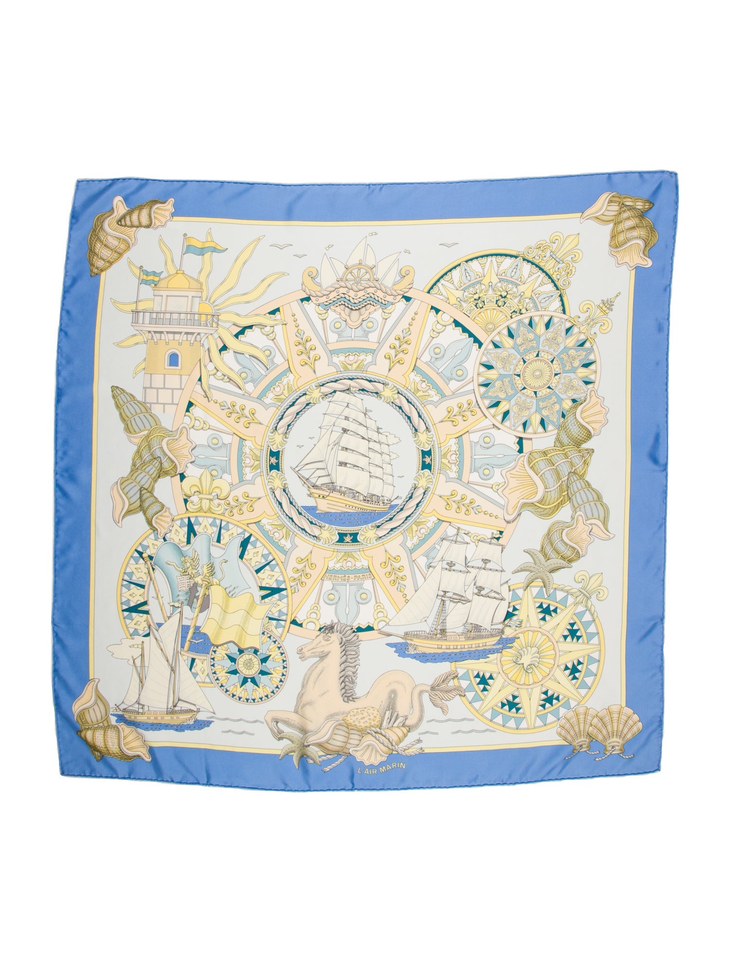 Hermès L'Air Marin Silk Scarf