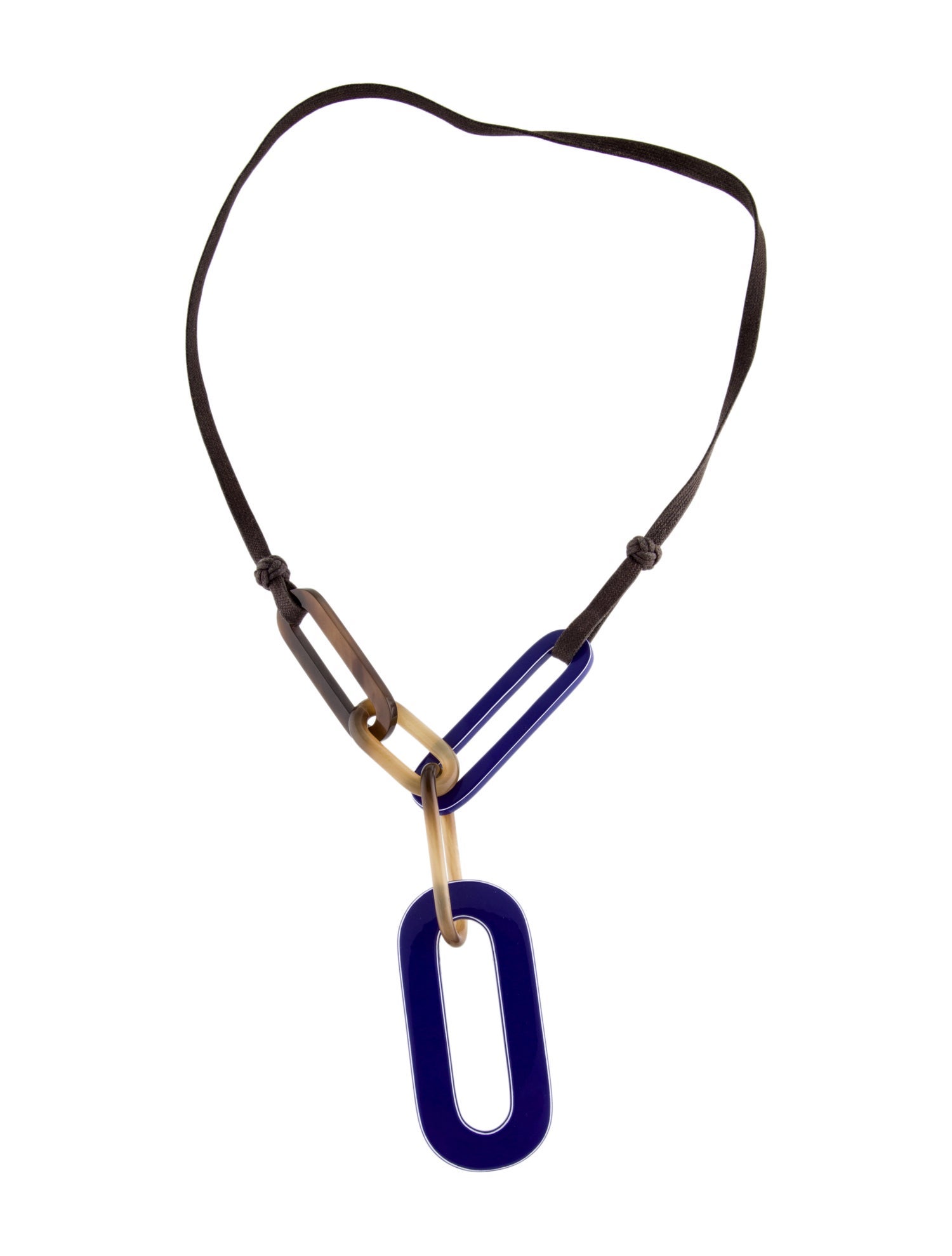 Hermès Lacquered Horn Pendant Necklace
