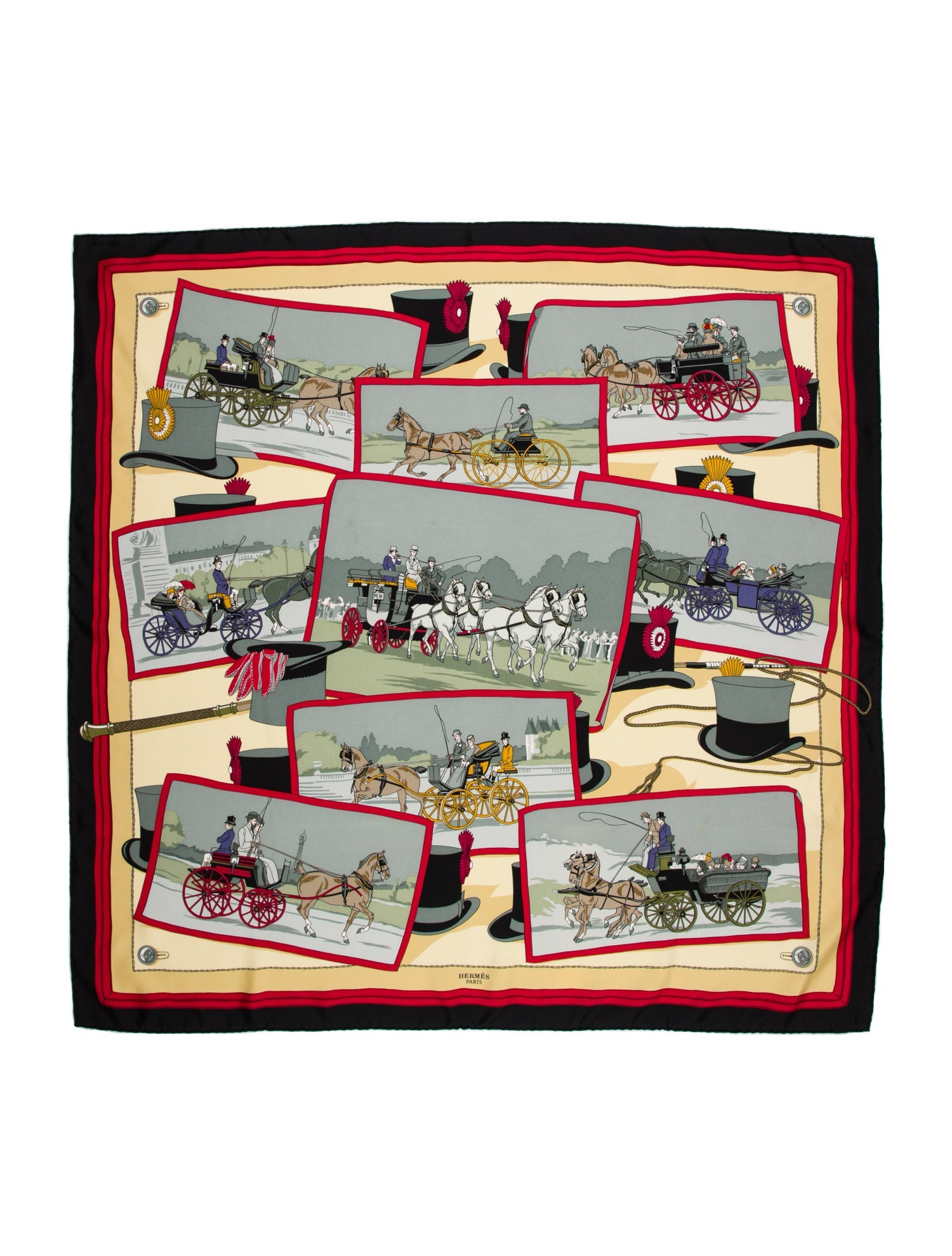 Hermès Attelages Silk Scarf