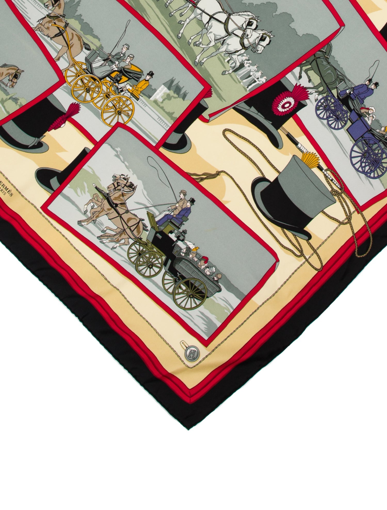 Hermès Attelages Silk Scarf