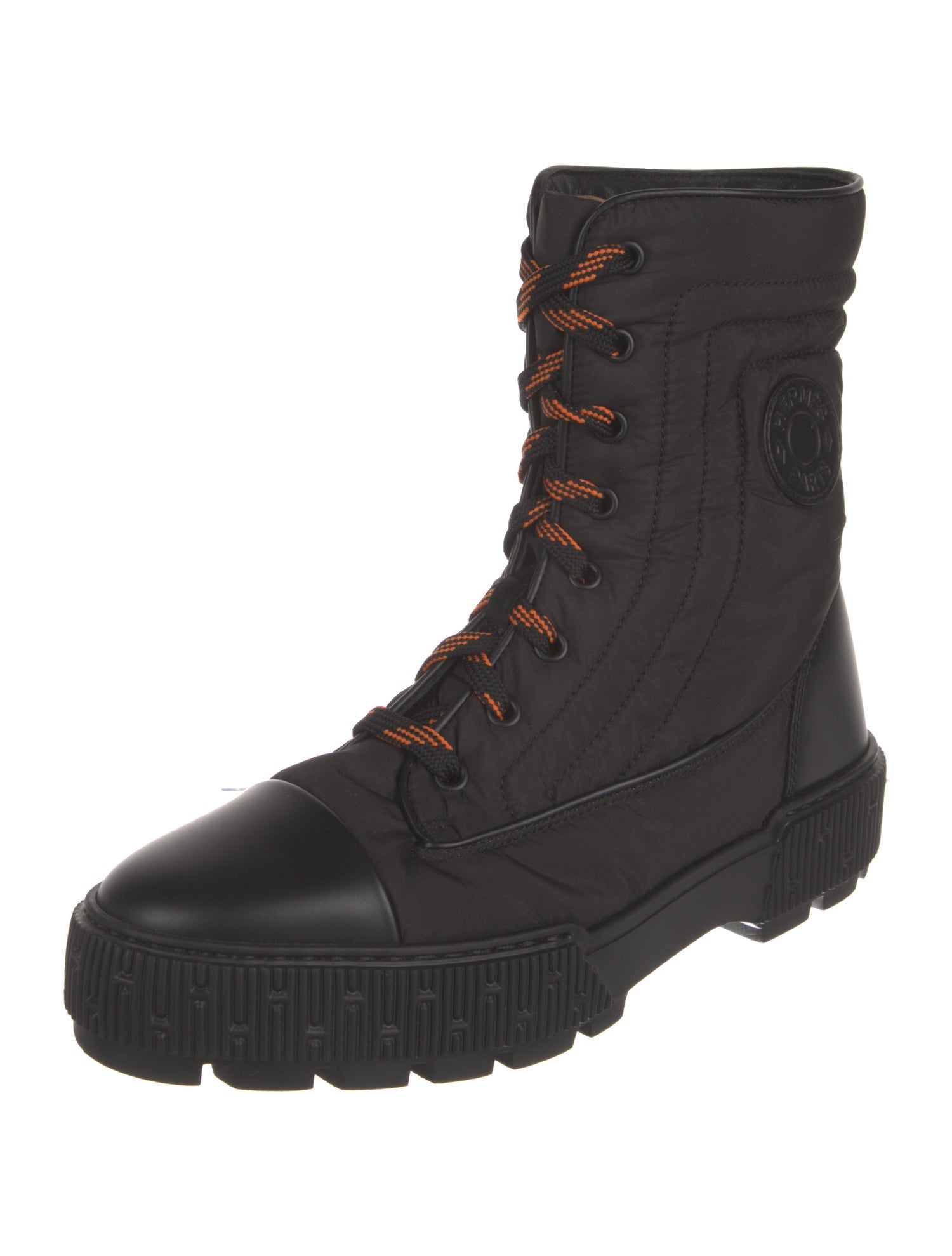 Hermès Fresh Nylon Combat Boots