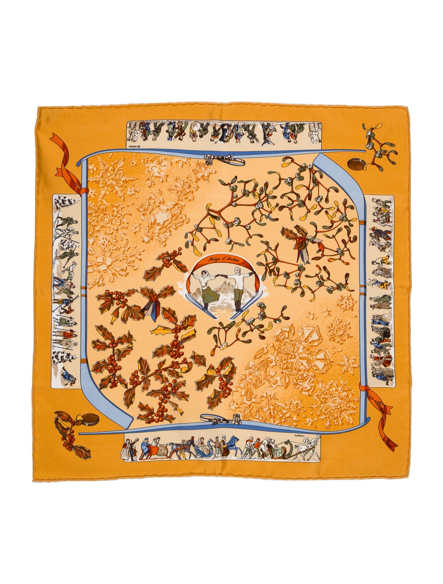 Hermès Neige d'Antan Silk Scarf