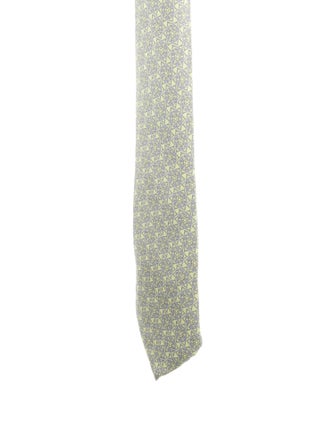 Hermès pattern silk tie