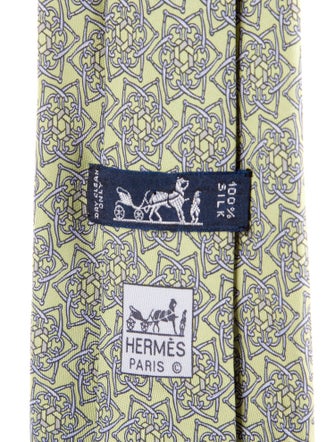 Hermès pattern silk tie
