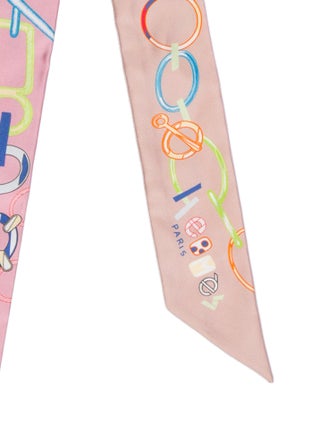 Hermès Do Re Boucles Silk Twilly Scarf