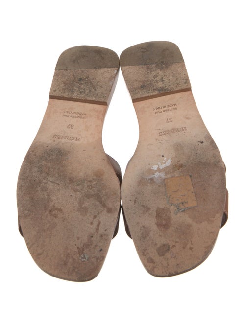 Hermès Oran Leather Slides