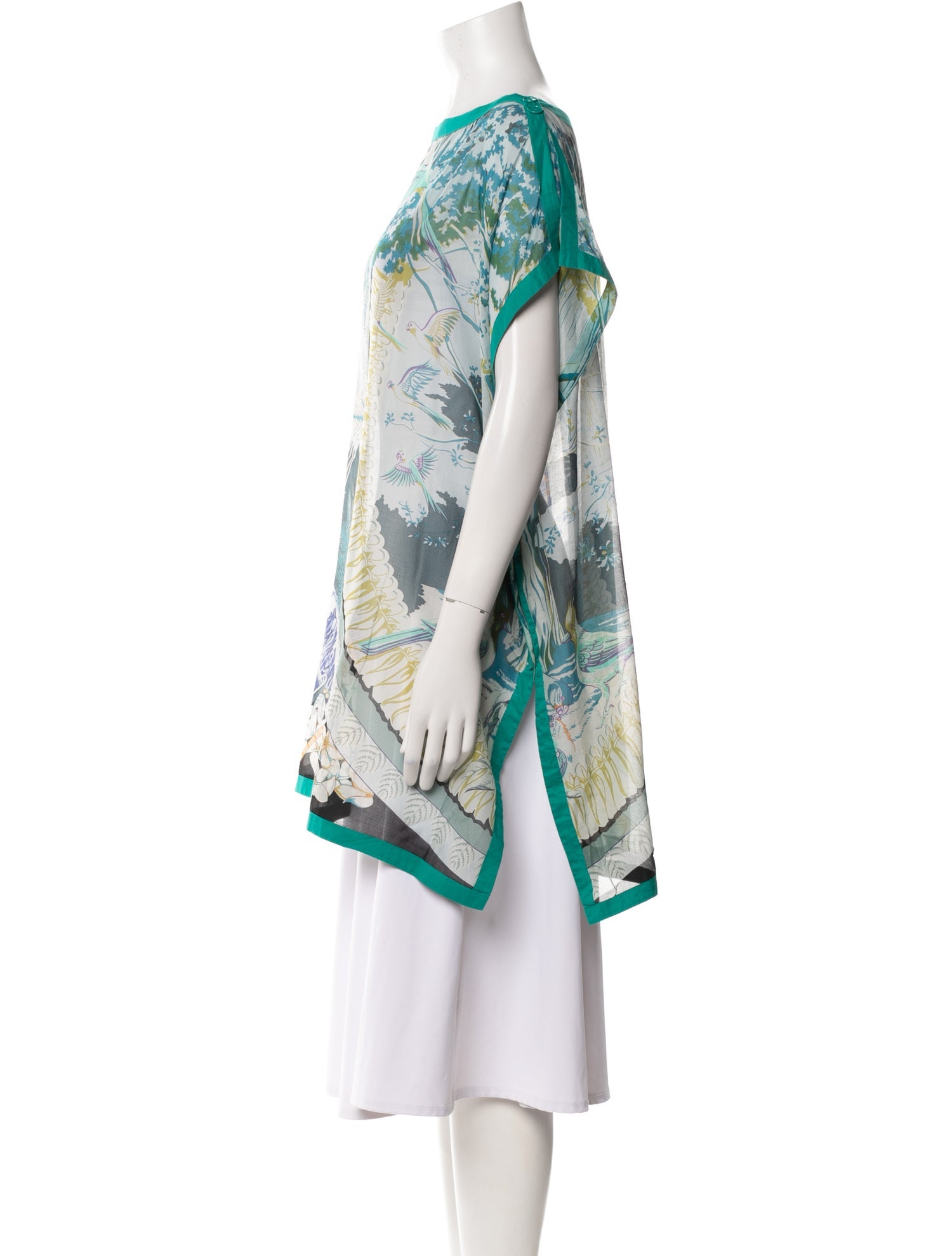 Hermès Printed Bateau Neckline Tunic