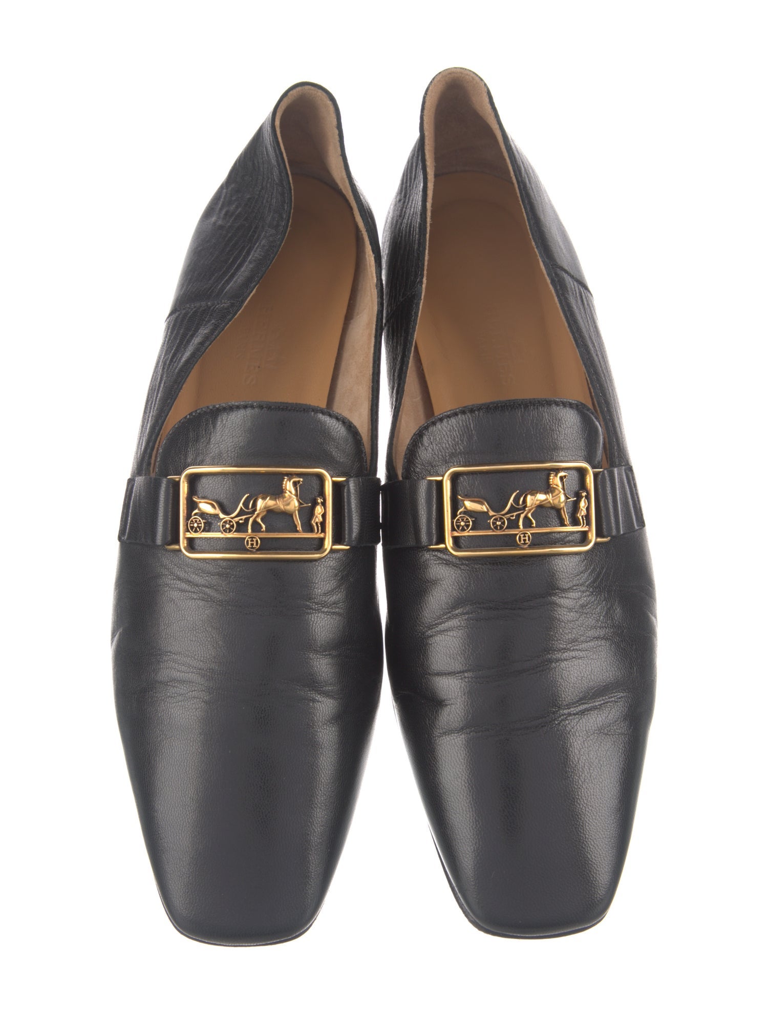 Hermès Time Leather Flats