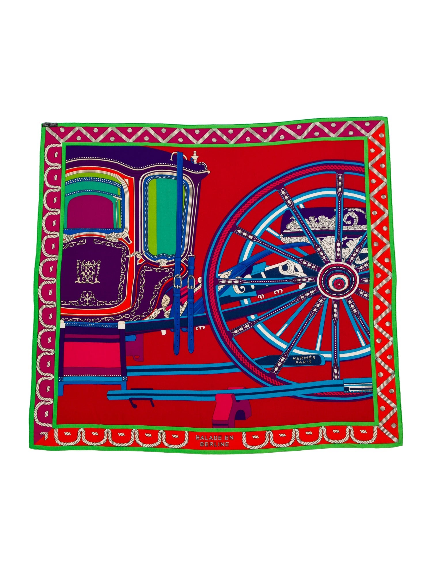 Hermès Balade en Berline Silk Shawl