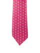 Hermès pink pattern print tie
