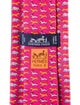 Hermès pink pattern print tie