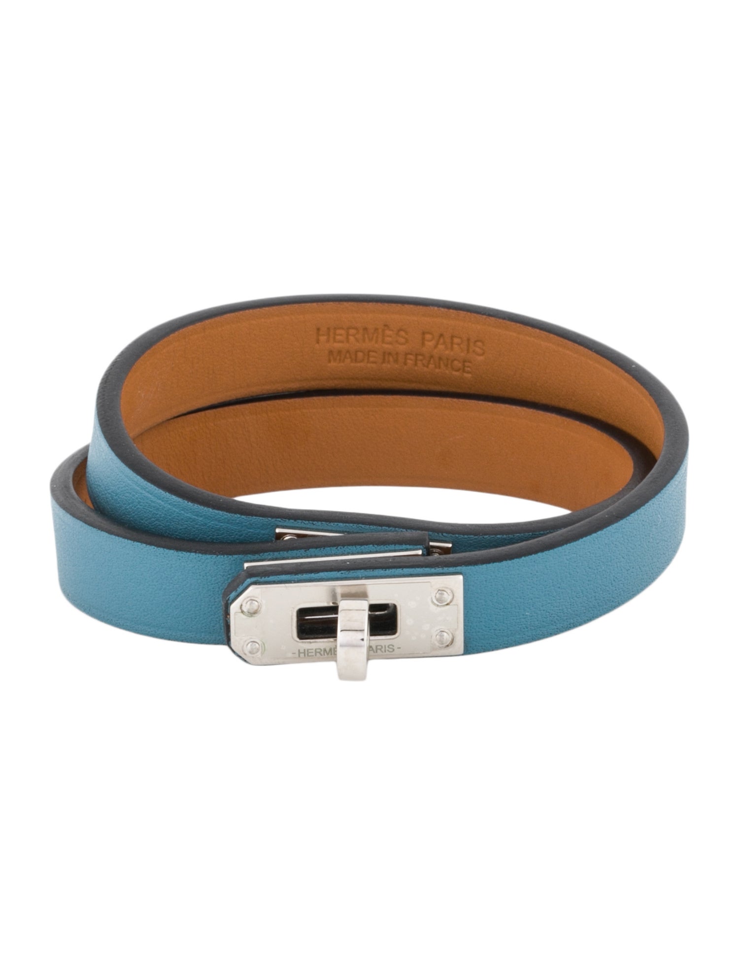 Hermès Leather Mini Kelly Double Tour Wrap Bracelet