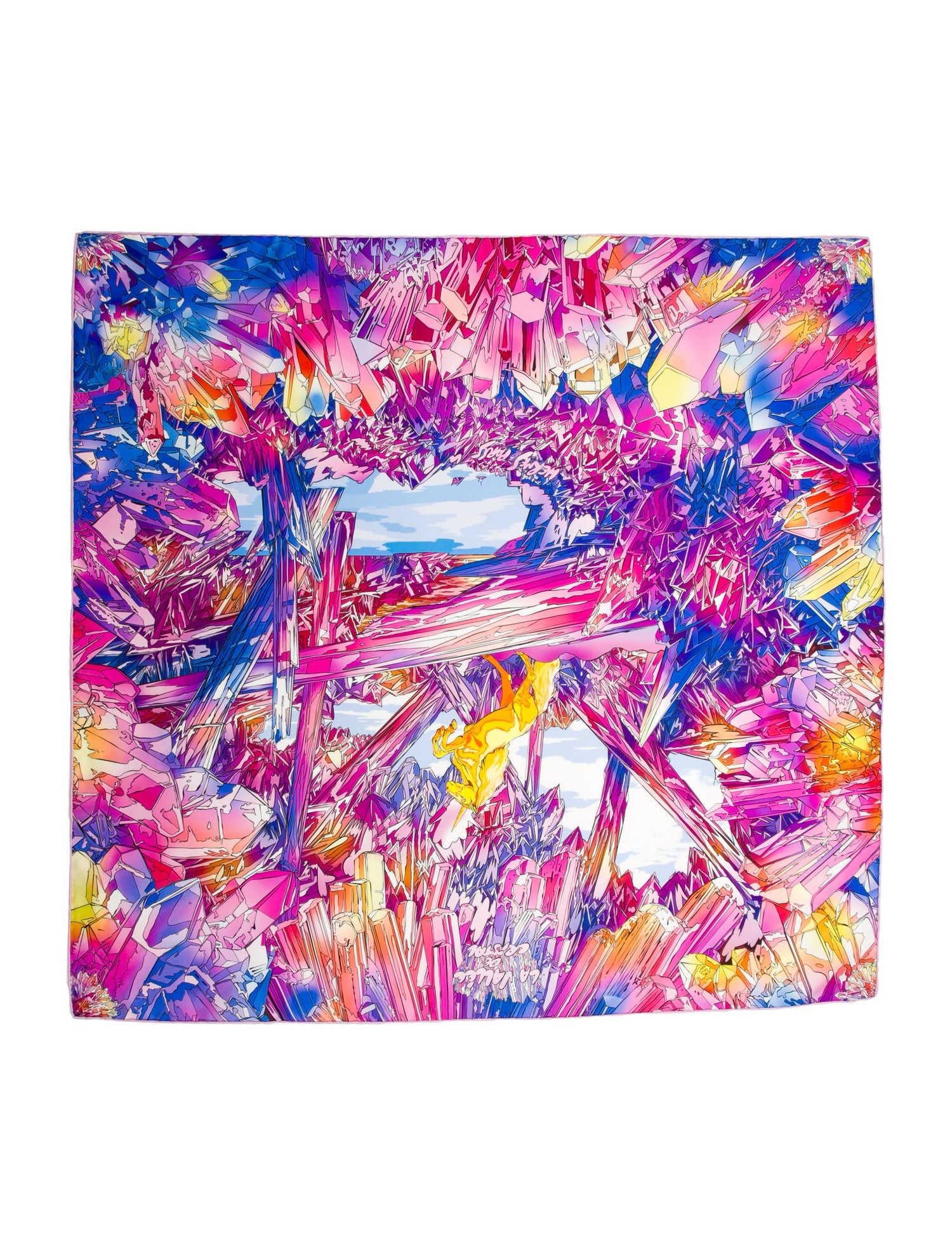 Hermès La Vallee de Cristal Silk Scarf w/ Tags