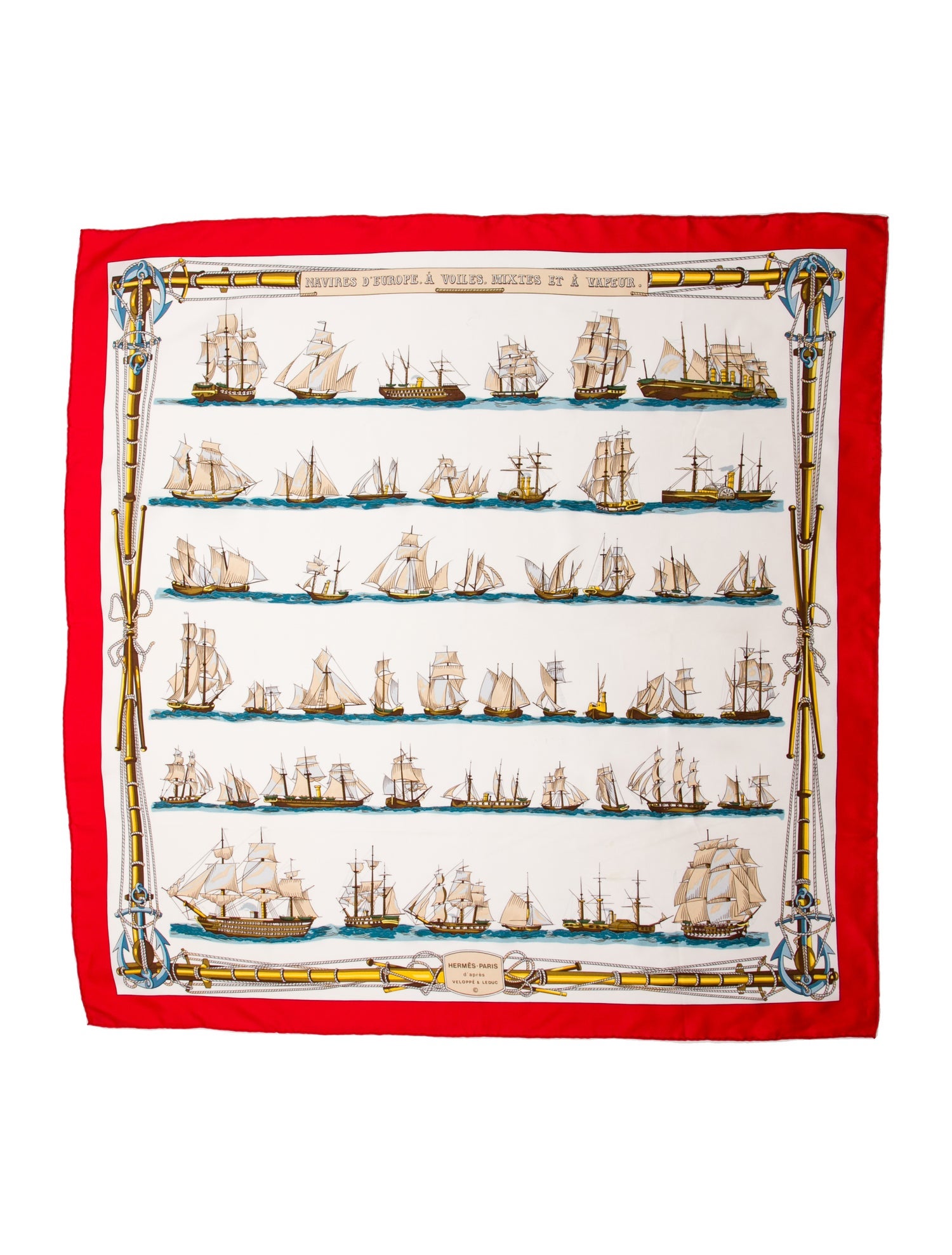 Hermès Navires d'Europe Silk Scarf