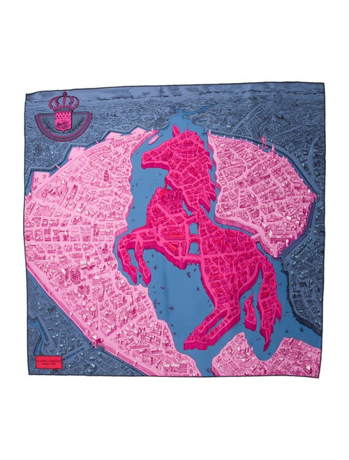 Hermès La Cité Cavaliére Silk Scarf