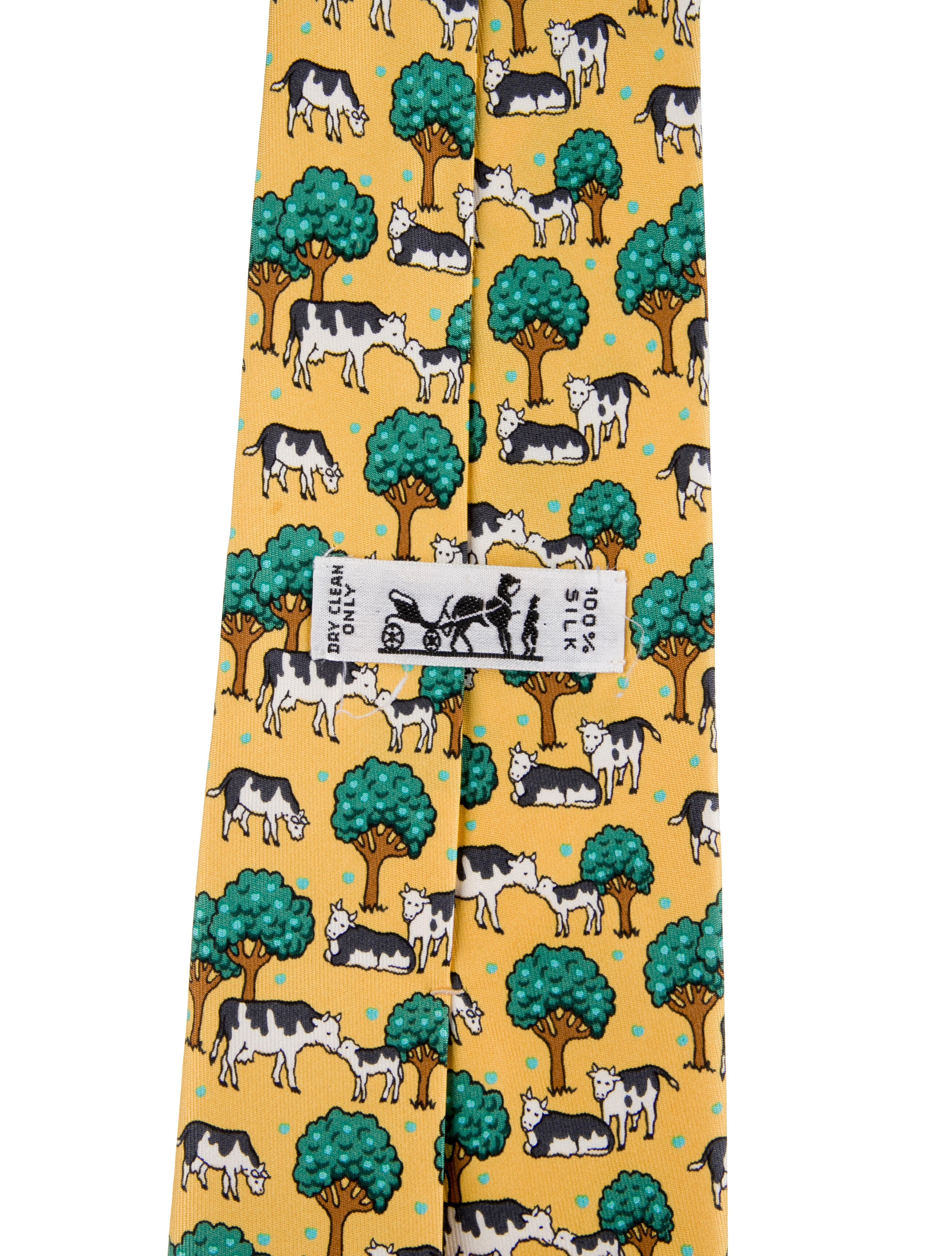 Hermès Pattern Print Silk Tie