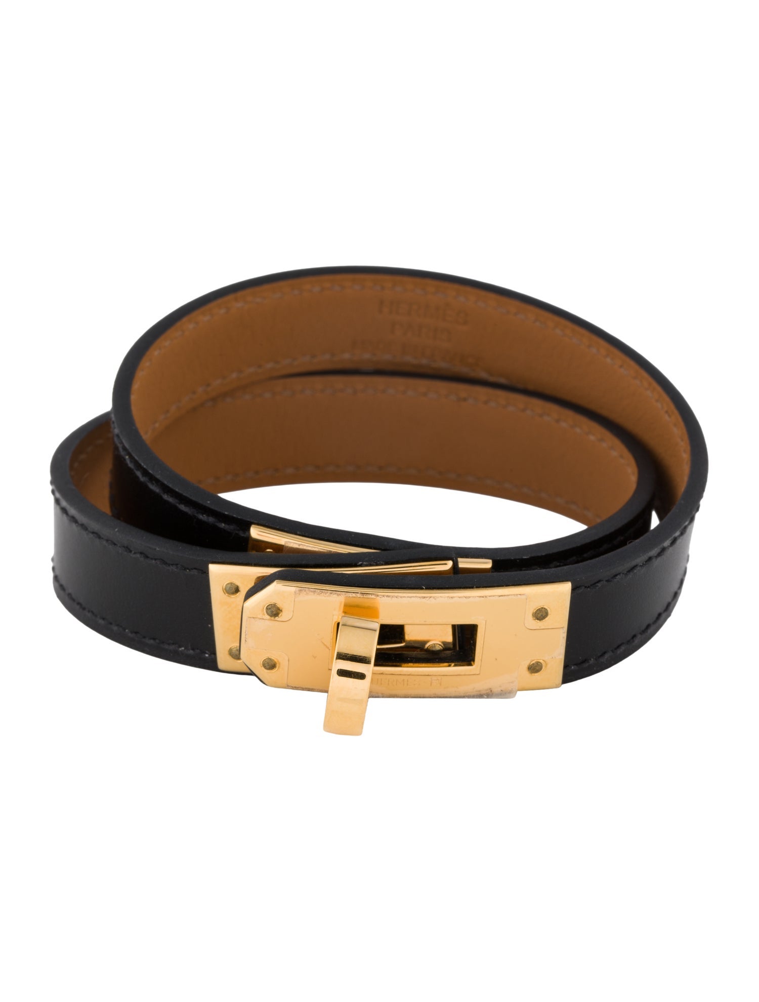 Hermès Leather Kelly Double Tour Wrap Bracelet
