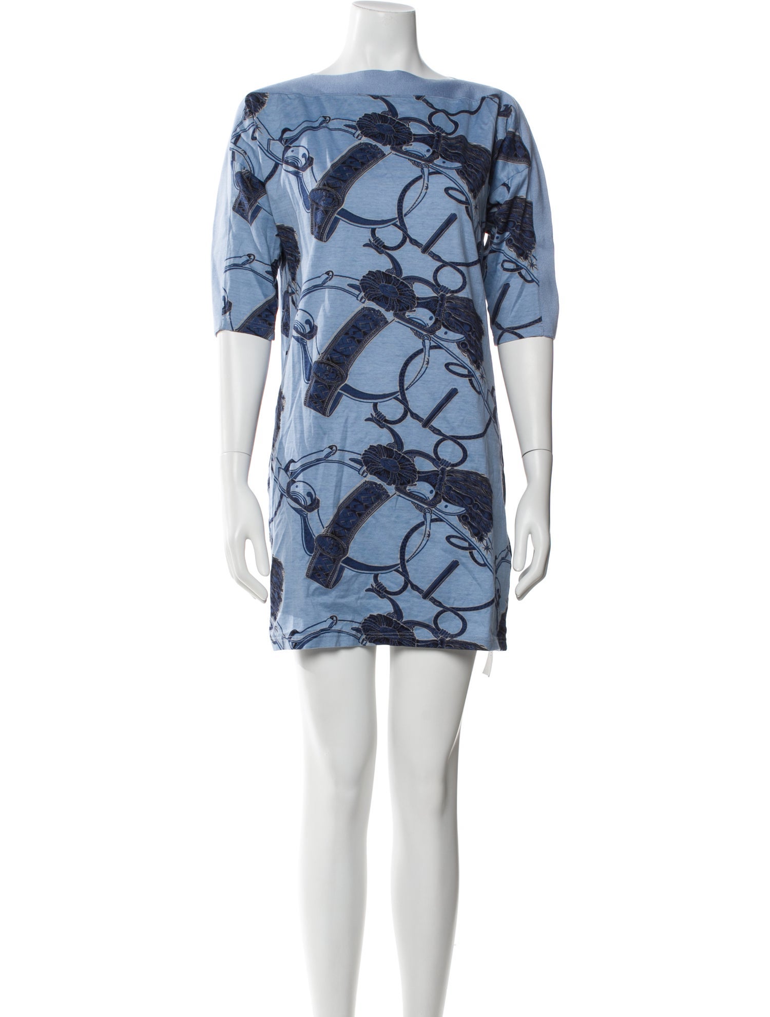 Hermès Printed Mini Dress