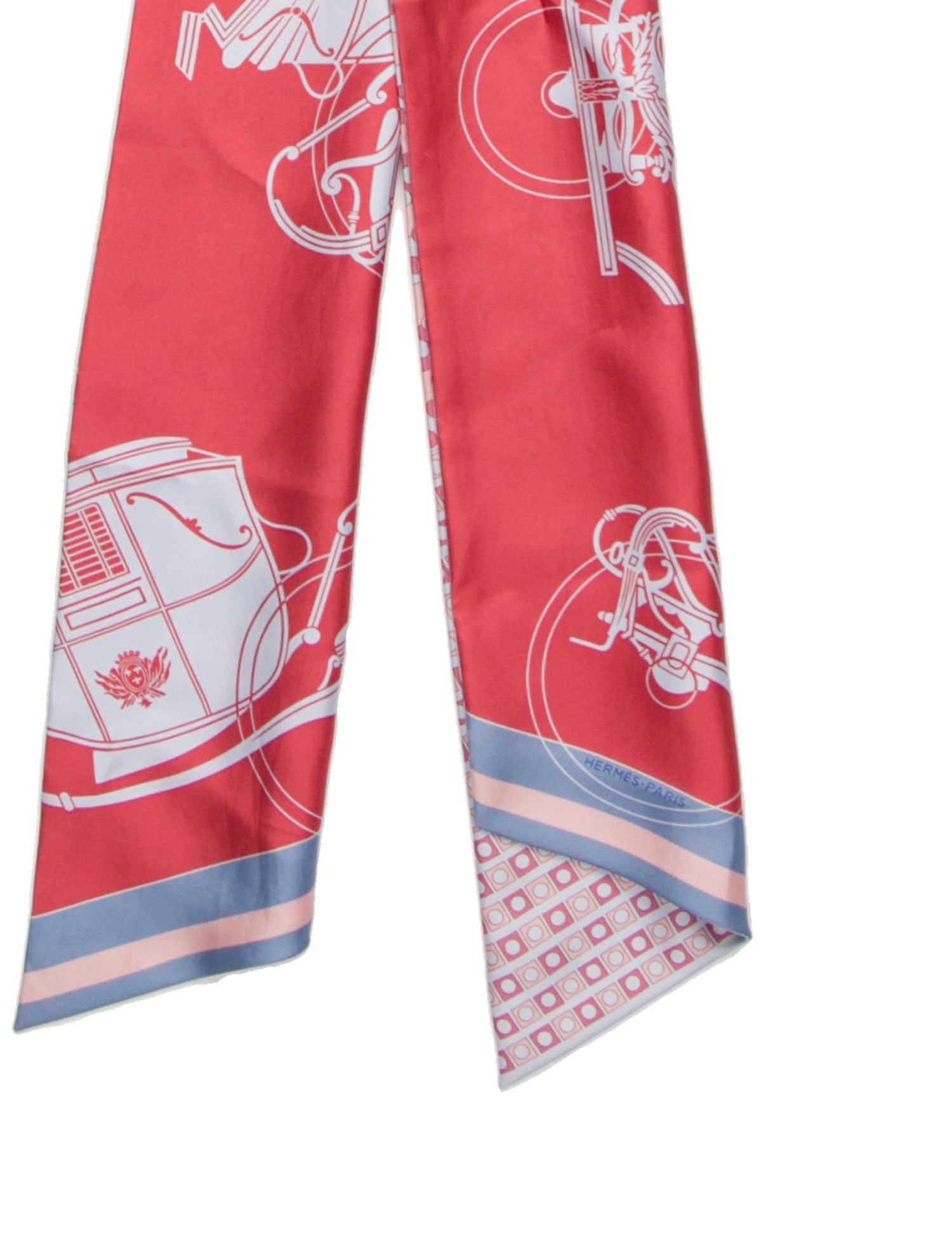 Hermès Ex-Libris en Cravates Maxi Silk Twilly Scarf