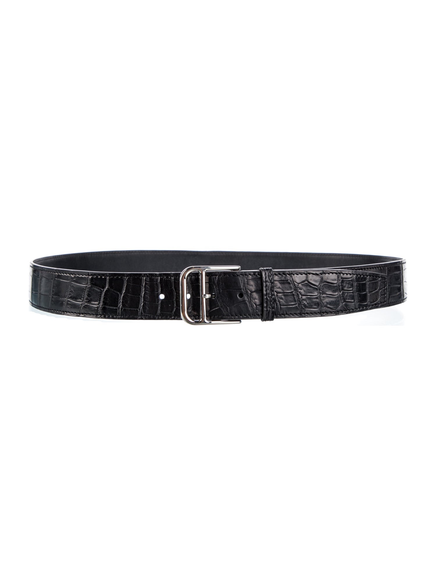Hermès 2022 Porosus Crocodile Belt Strap Belt