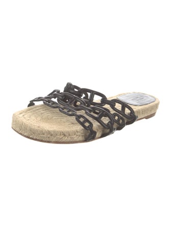 Hermès Chaine d'Ancre Leather Espadrilles
