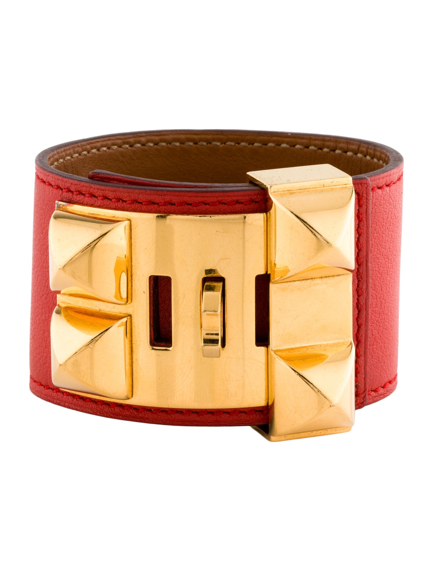 Hermès Leather Collier de Chien Bracelet