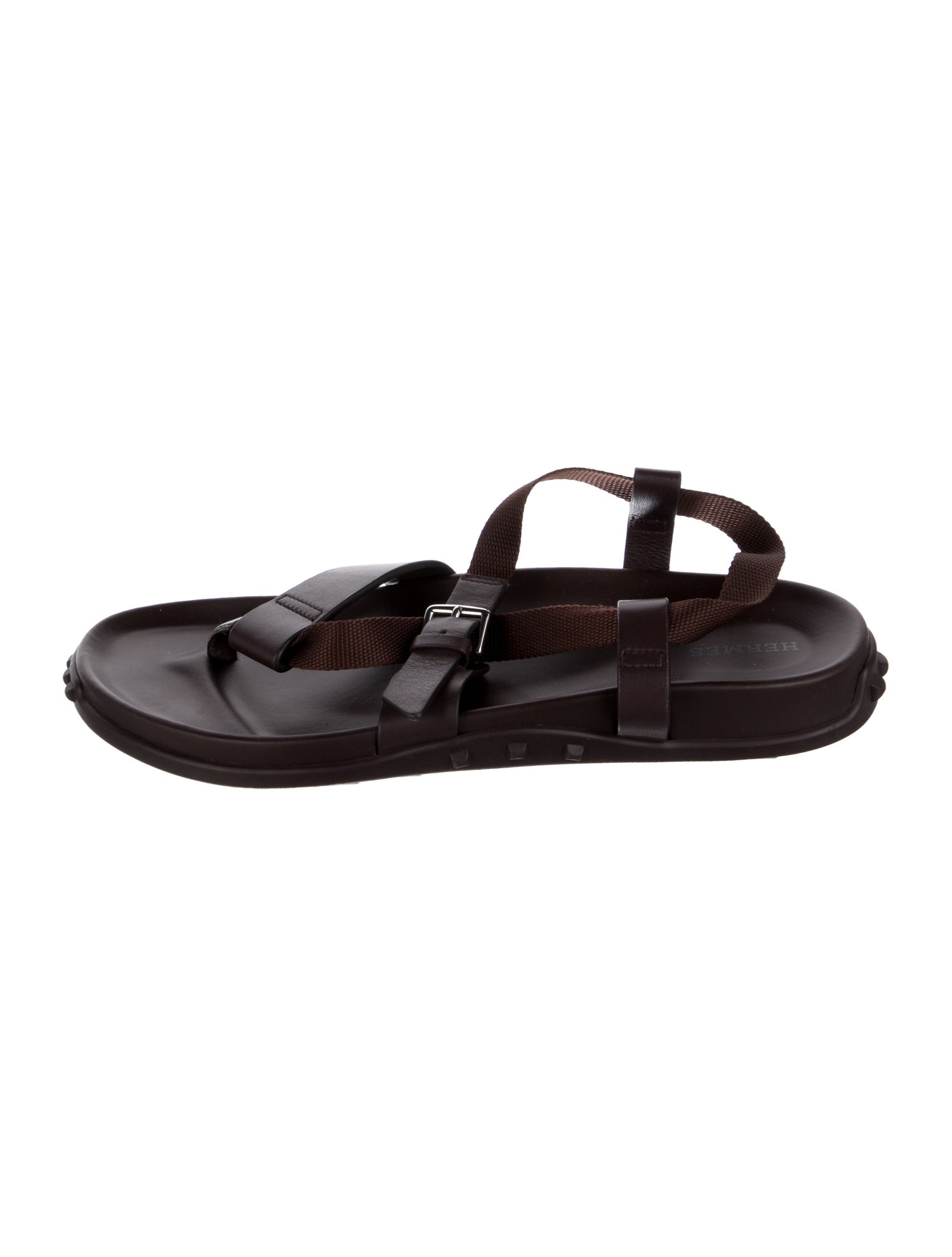 Hermès Inboard Leather Slingback Sandals