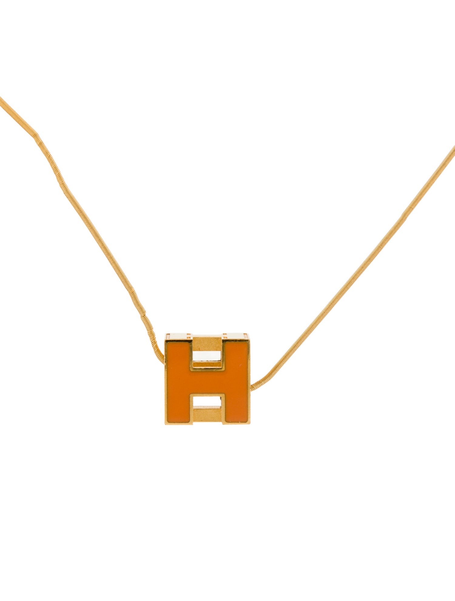 Hermès Cage d'H Pendant Necklace