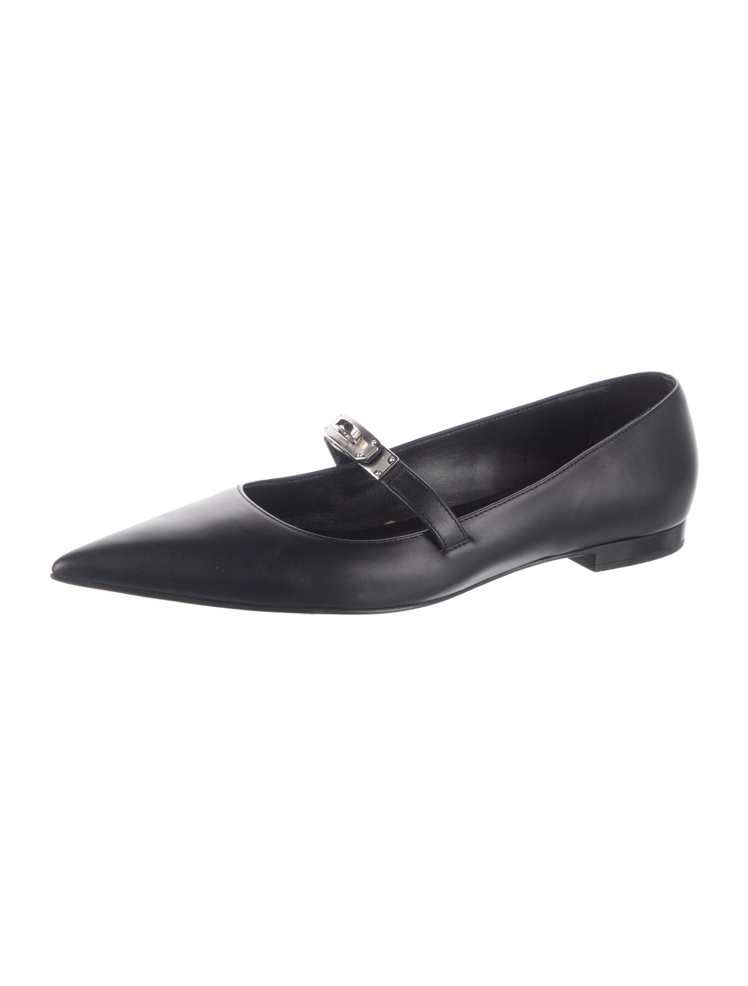 Hermès Kelly Leather Mary Jane Flats
