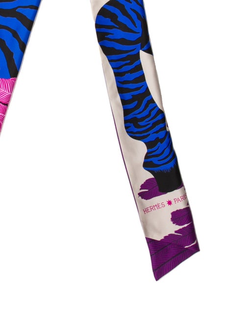 Hermès Zebra Pegasus Maxi Silk Twilly Scarf