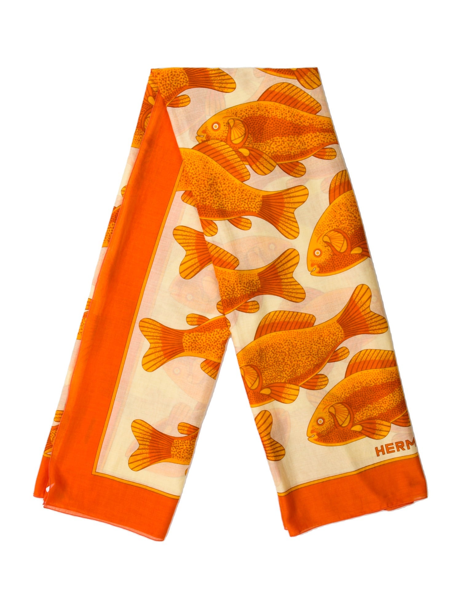 Hermès Fish Motif Pareo