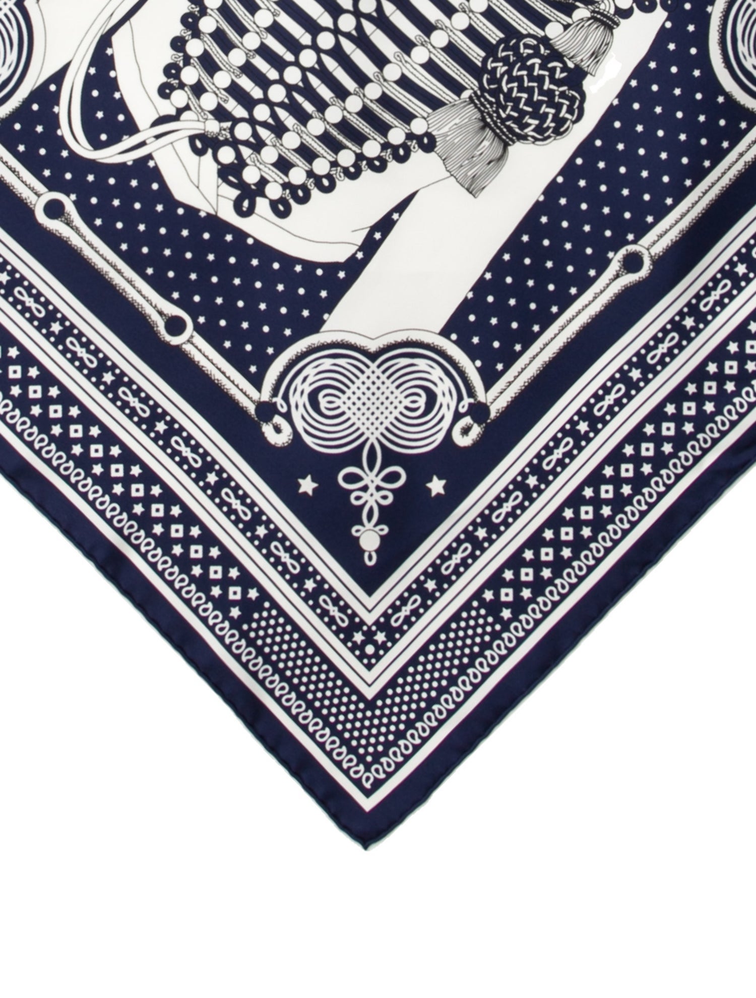 Hermès Brandebourgs Bandana Silk Scarf