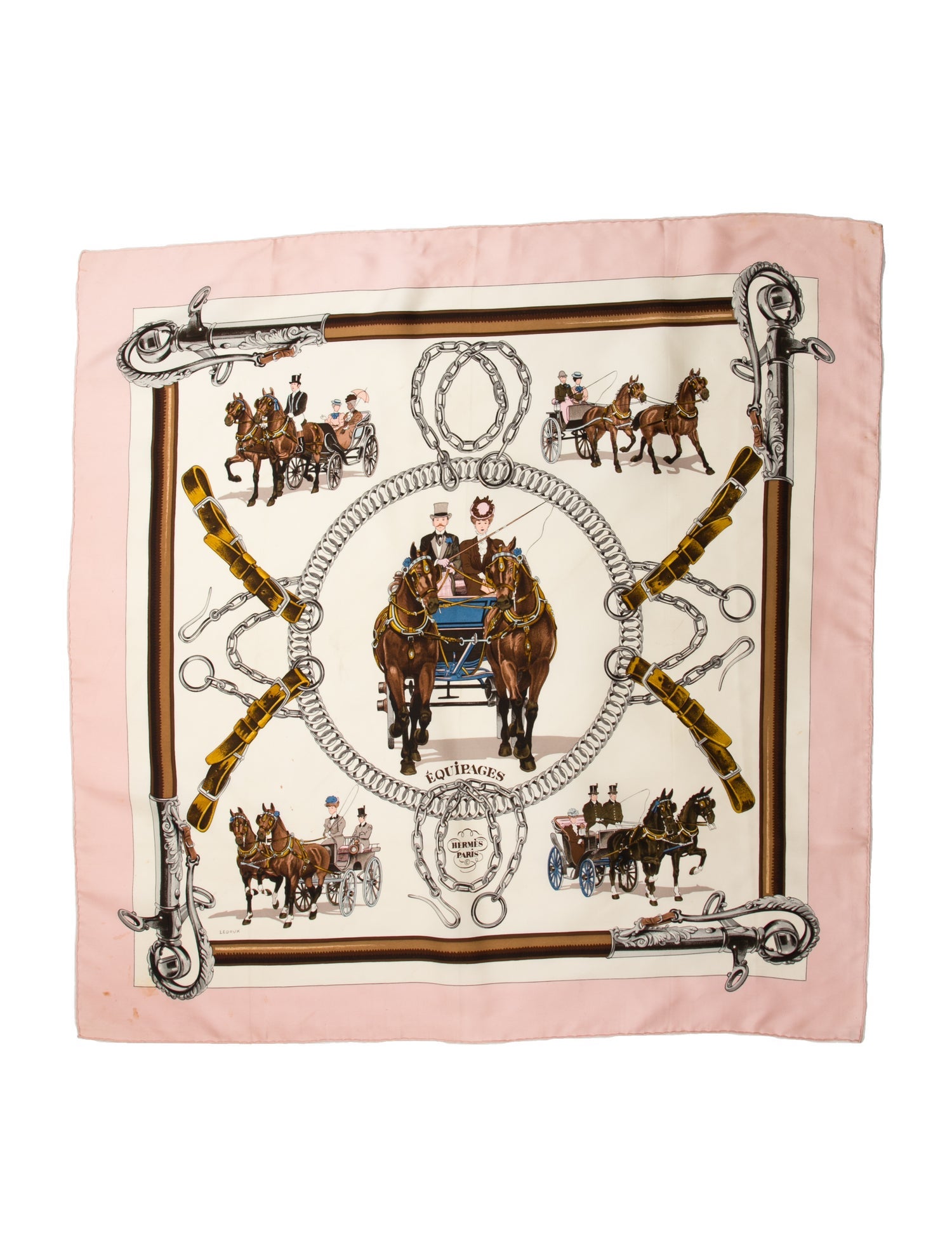 Hermès Equipages Silk Scarf