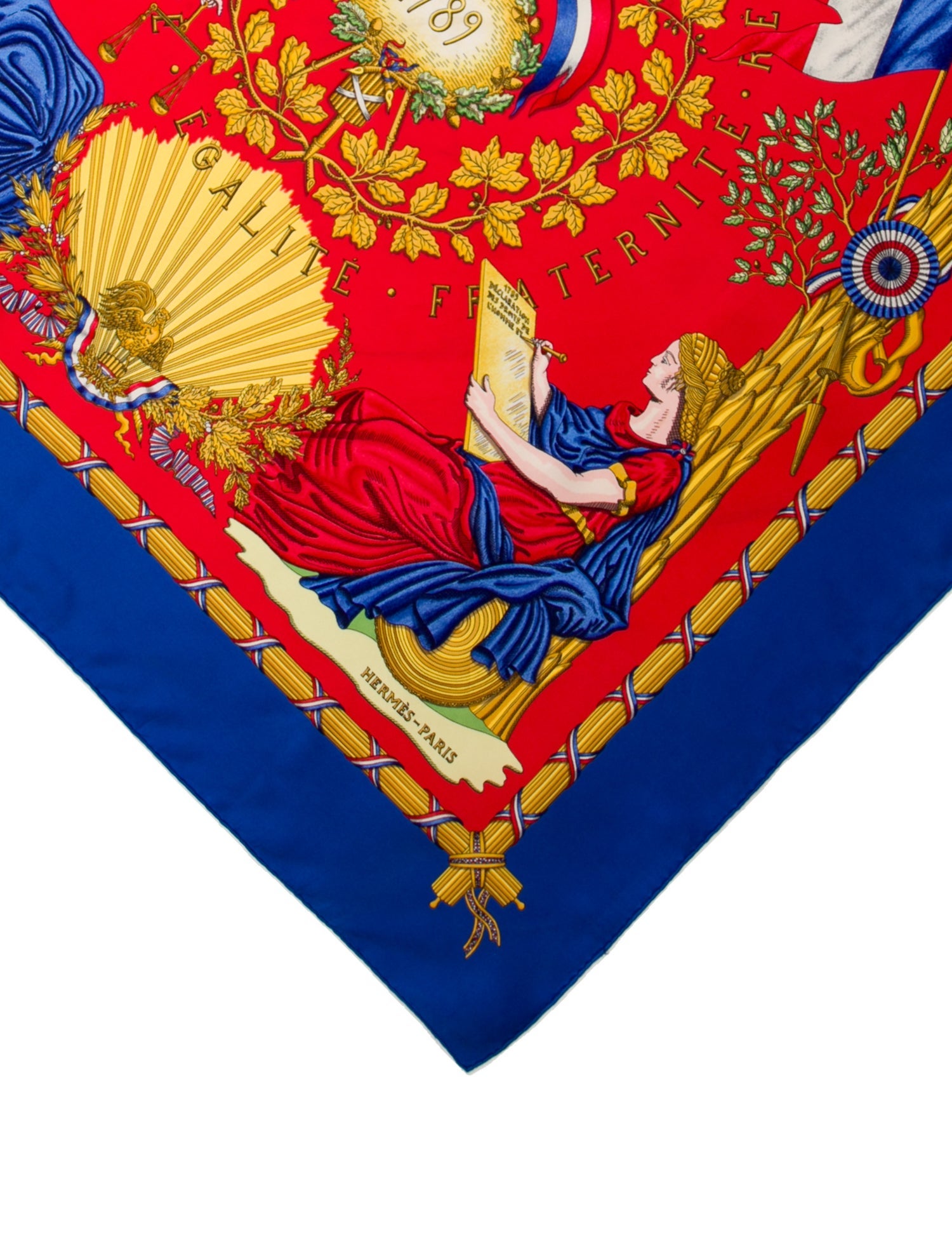 Hermès Republique Francaise Liberte Egalite Fraternite 1789 Silk Scarf