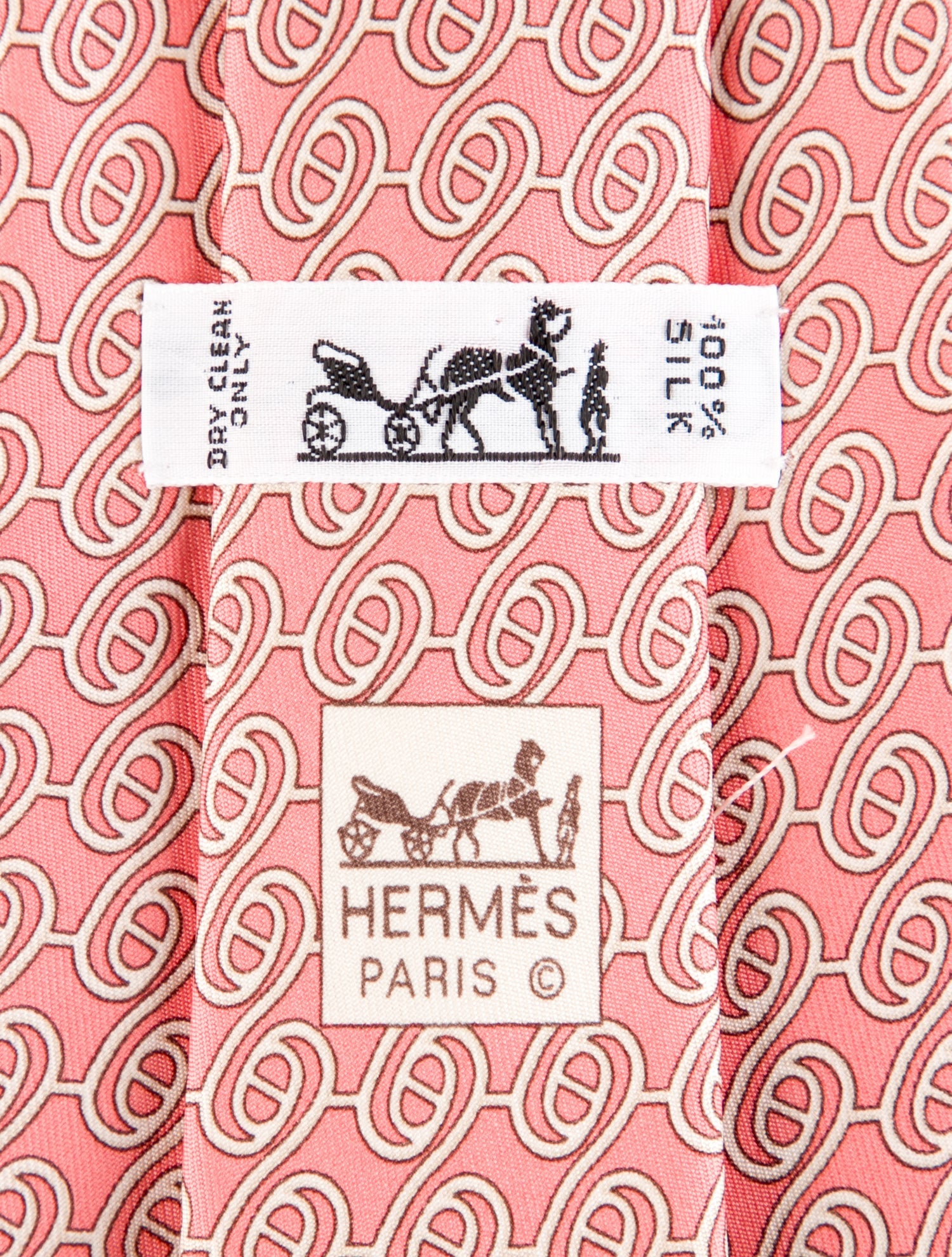 Hermès Pattern Print Silk Tie