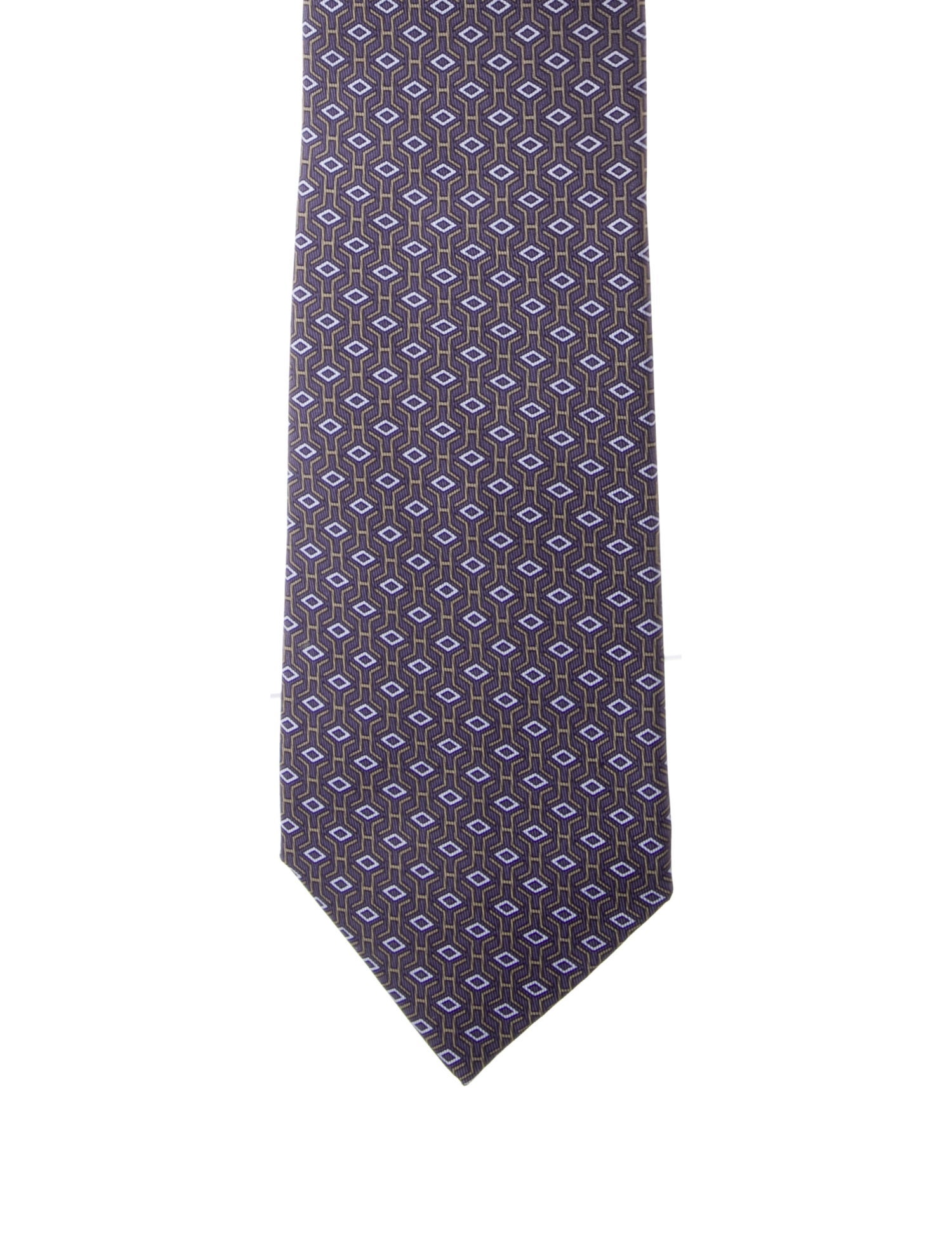 Hermès Pattern Print Silk Tie