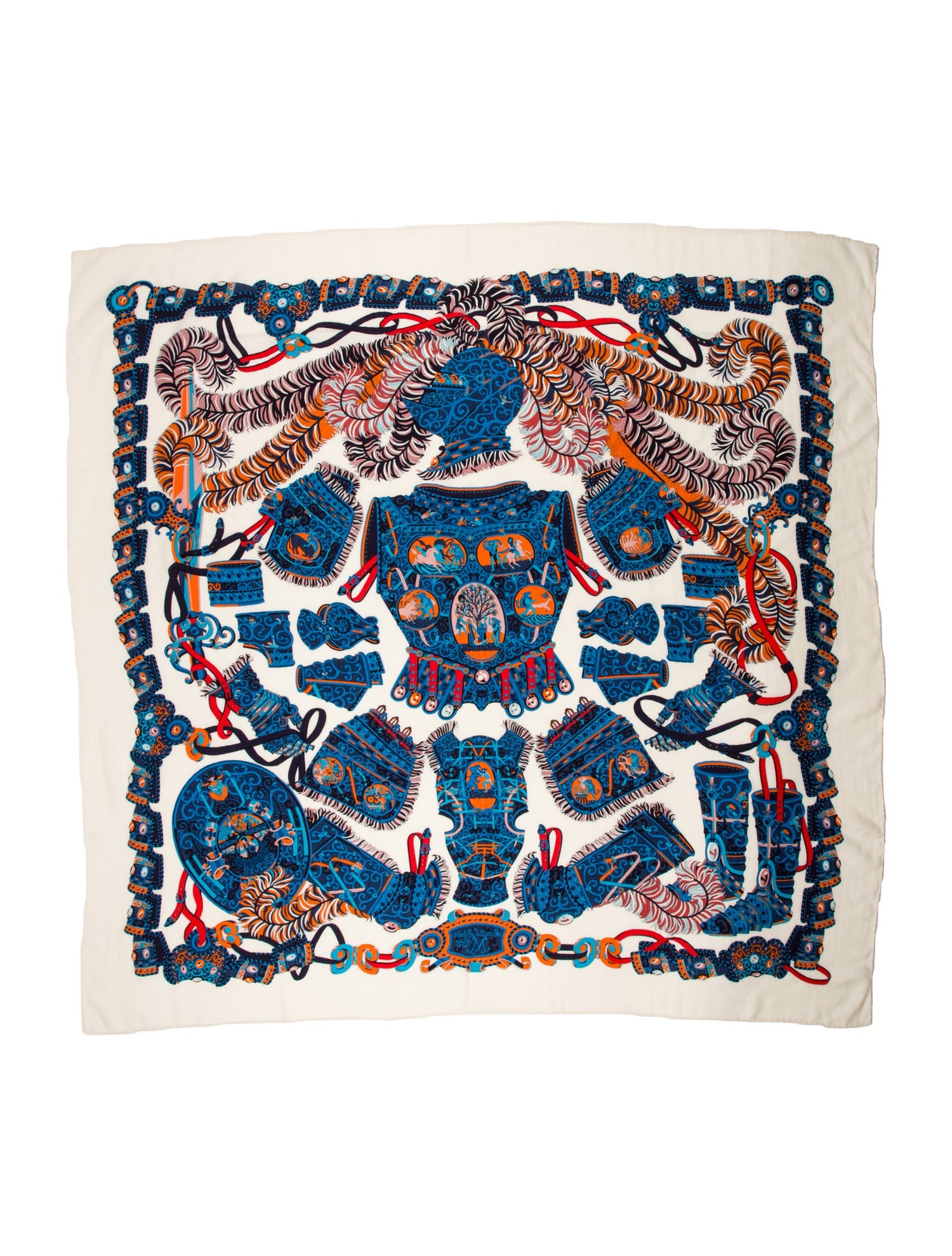 Hermès Sous L'Egide de Mars Cashmere Shawl