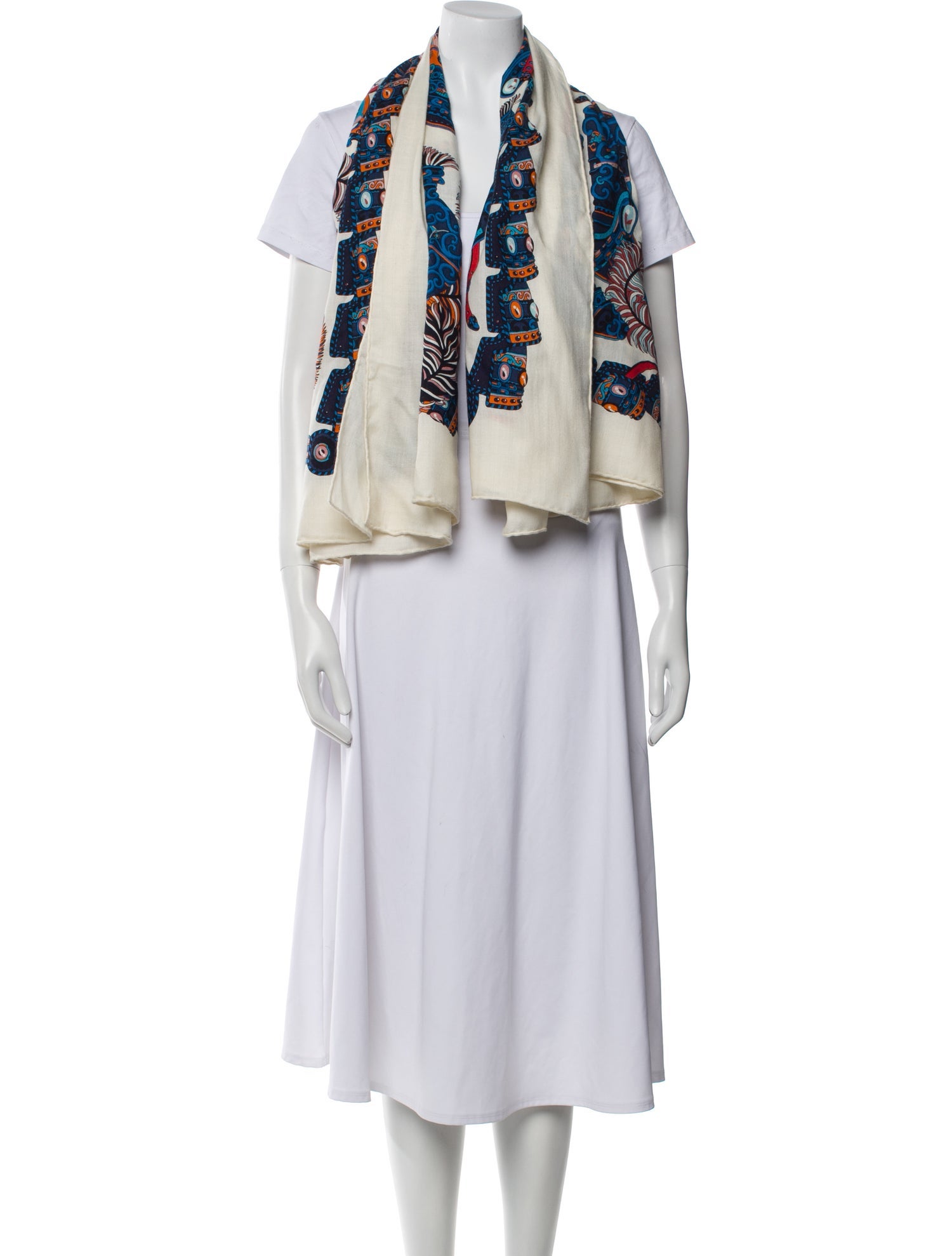 Hermès Sous L'Egide de Mars Cashmere Shawl