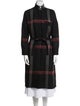 Hermès Wool Plaid Print Coat