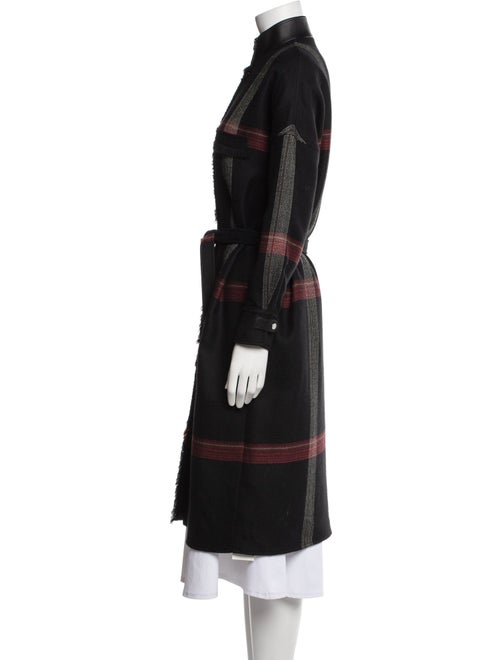 Hermès Wool Plaid Print Coat