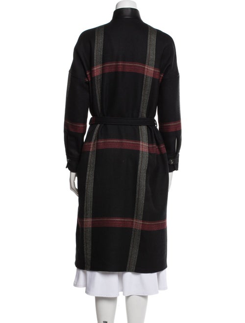 Hermès Wool Plaid Print Coat