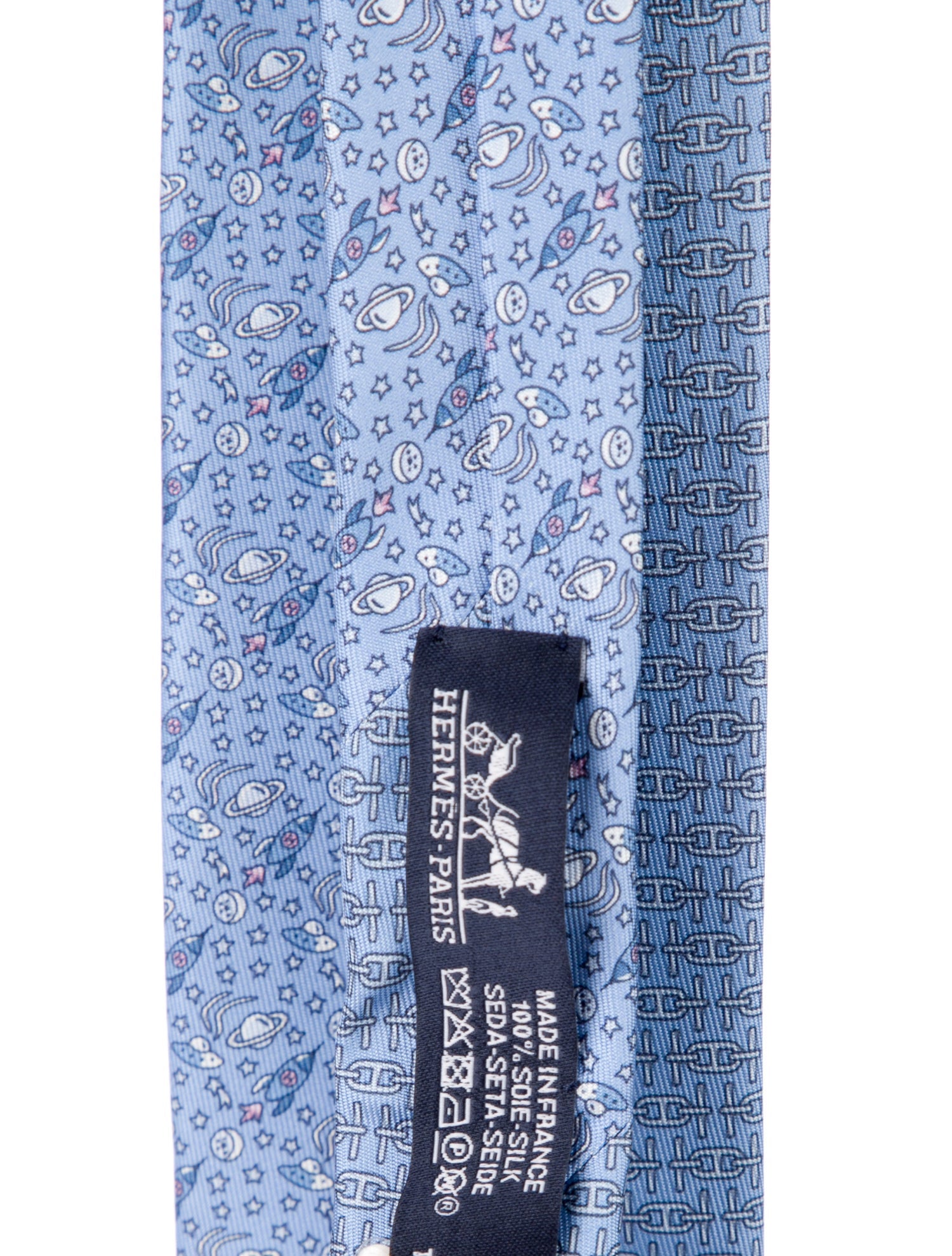 Hermès Double Face Vers l'Infini & Overboard Silk Tie w/Tags