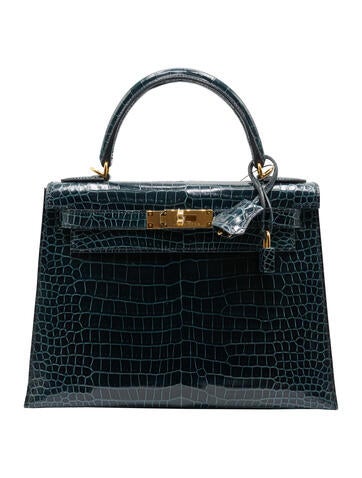 Hermès Handle Bags Porosus Crocodile Kelly Sellier 28 28cm