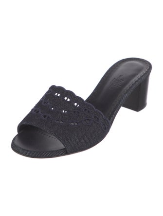 Hermès Gwladys 45 Denim Slides