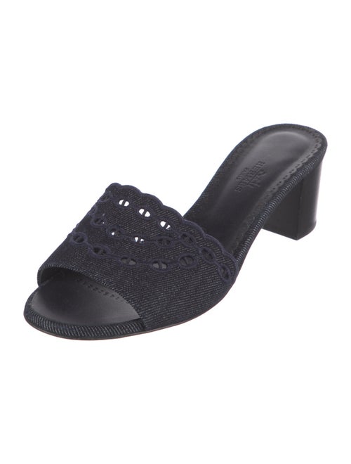 Hermès Gwladys 45 Denim Slides