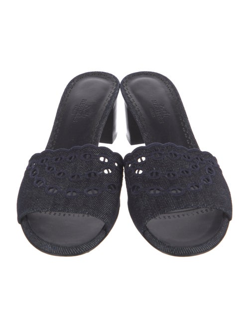 Hermès Gwladys 45 Denim Slides